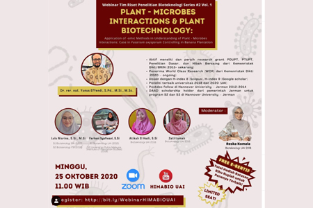 Webinar Research Groups Bioteknologi UAI series #2 vol. 1 Plant – Microbes Interactions & Plant Biotechnology